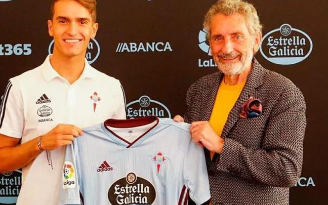 Denis Suárez y Mouriño, en la presentación del futbolista.