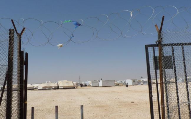 Imagen de archivo de un campo de refugiados.