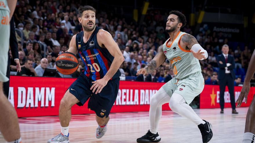 Markus Howard defiende a Laprovittola, durante el duelo disputado entre el Barça y el Baskonia en el Palau