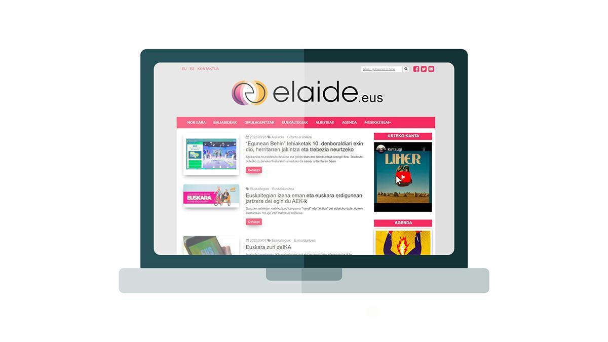 Imagen promocional de la web elaide.eus