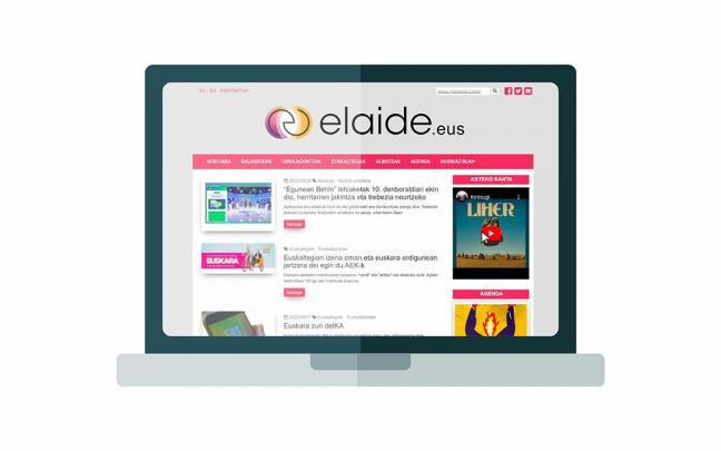 Imagen promocional de la web elaide.eus