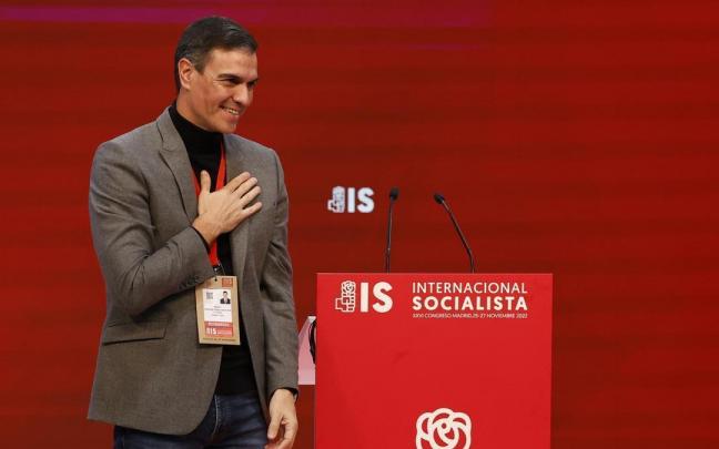 Pedro S&aacute;nchez en el XXVI Congreso de la Internacional Socialista.