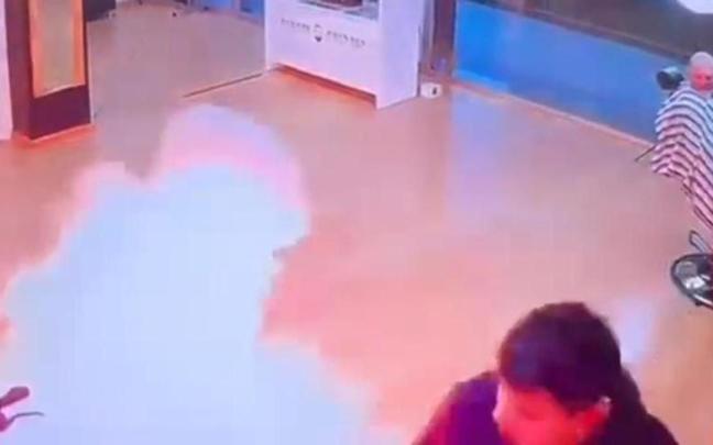 El momento de la explosión. El momento de la explosión.