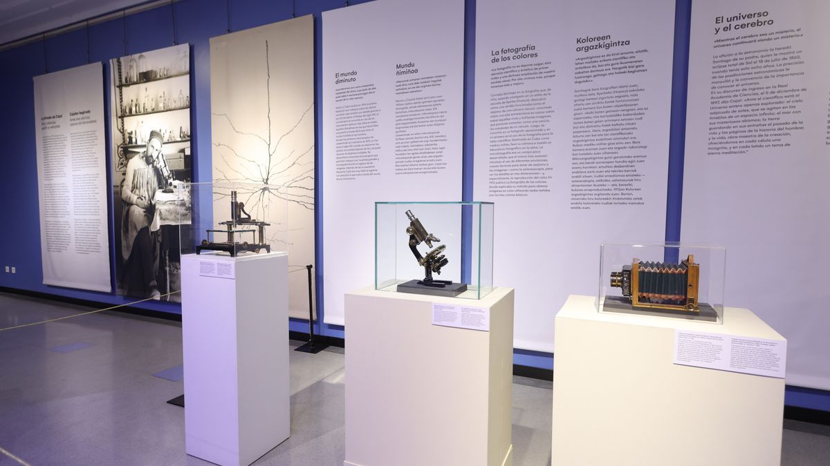 Parte de la exposición de 'La mirada de Cajal'