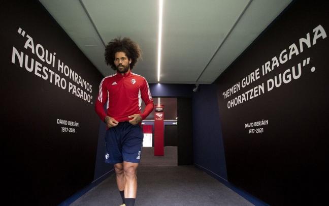 Aridane, en el estadio de El Sadar.