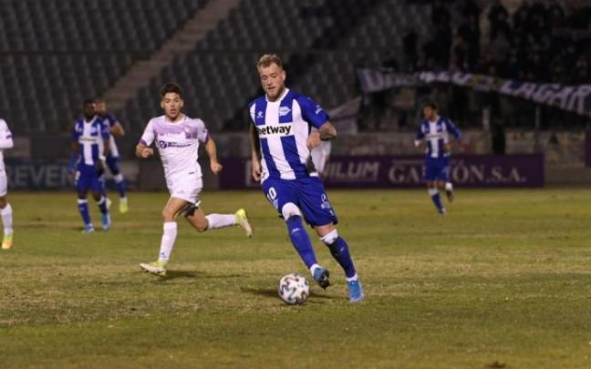 Guidetti, durante el partido con el Alavés de la Copa del Rey ante el Jaén
