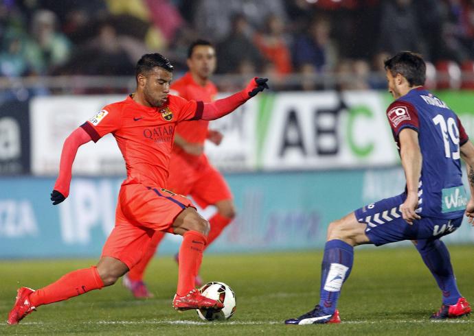 Rafinha, en la imagen, en un partido contra el Eibar.