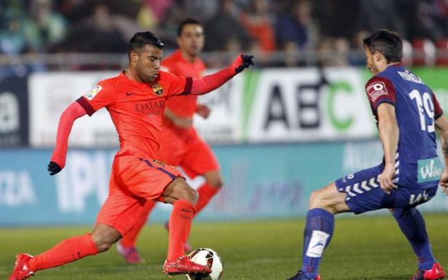 Rafinha, en la imagen, en un partido contra el Eibar.