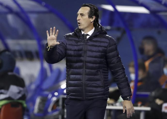 Unai Emery, durante un partido con el Villarreal.