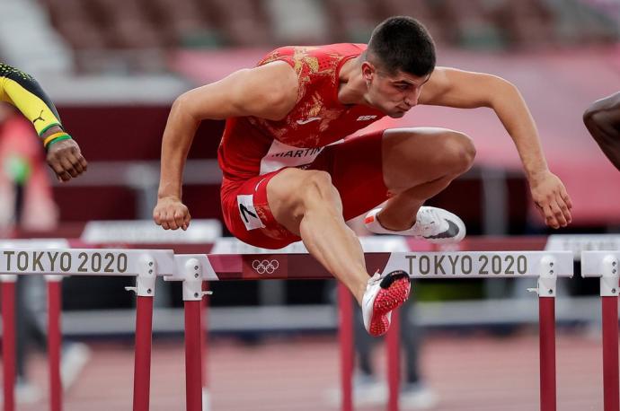 Asier Martínez, durante su partición en los Juegos de Tokio