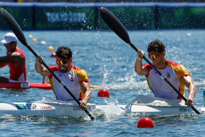 Paco Cubelos e Iñigo Peña, durante la final de Tokio.