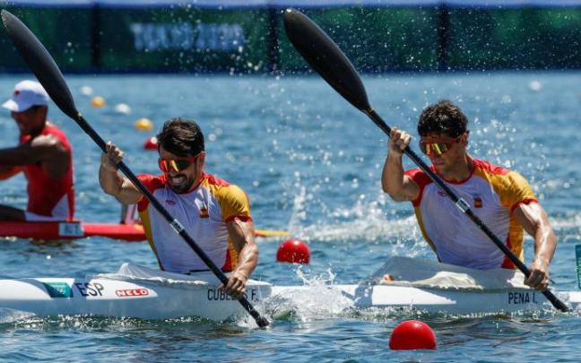 Paco Cubelos e Iñigo Peña, durante la final de Tokio.