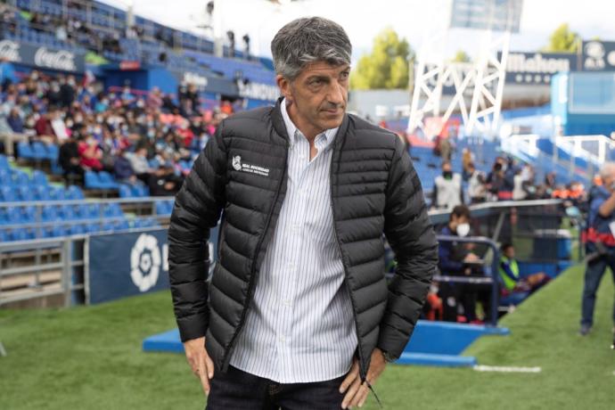 Imanol, en el césped del Coliseo.