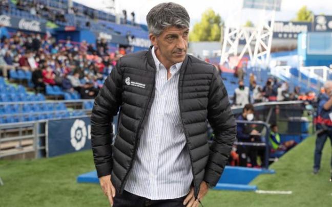 Imanol, en el césped del Coliseo.