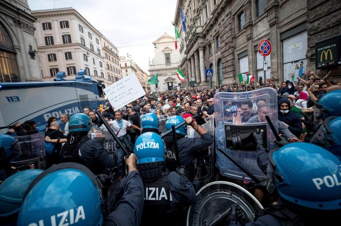 Imagen de la manifestación en Roma este fin de semana