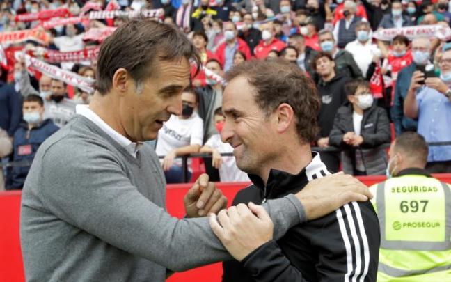 Arrasate saluda a Lopetegui