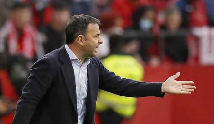 Javi Calleja, durante el Sevilla-Alavés en el Sánchez Pizjuán.