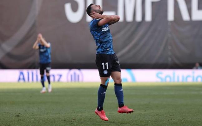 Luis Rioja, durante el Rayo 2-0 Alavés.