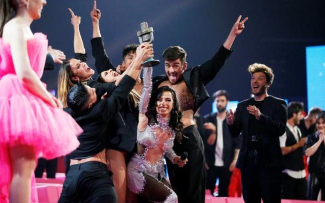 Chanel después de alzarse como ganadora del Benidorm Fest. Chanel después de alzarse como ganadora del Benidorm Fest.