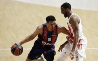 Baldwin en el partido ante el Estrella Roja.