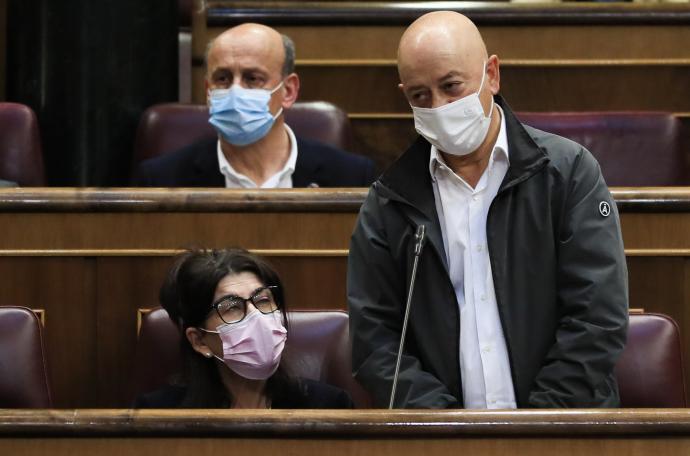 El diputado socialista Odón Elorza durante el pleno del Congreso.