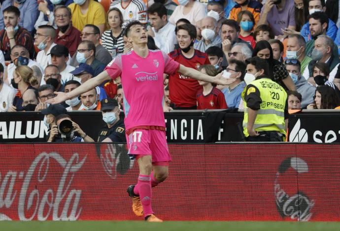 Budimir celebra su gol