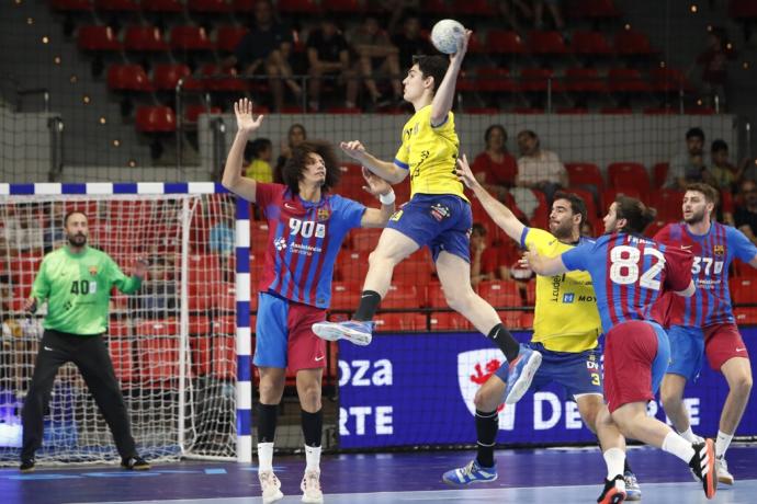 La final de la Copa Asobal entre Bidasoa Irun y Barça, el pasado domingo en Zaragoza.