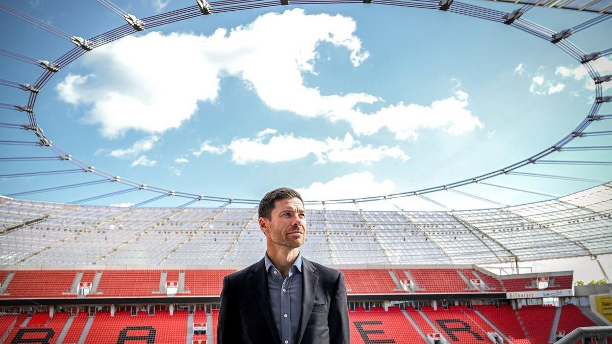 Xabi Alonso, en su presentación con el Bayer Leverkusen.