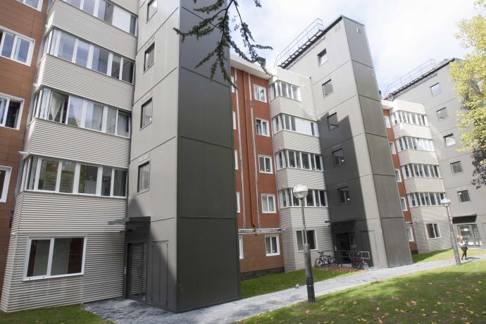 Vivienda rehabilitada en Vitoria para mejorar su eficiencia energética.