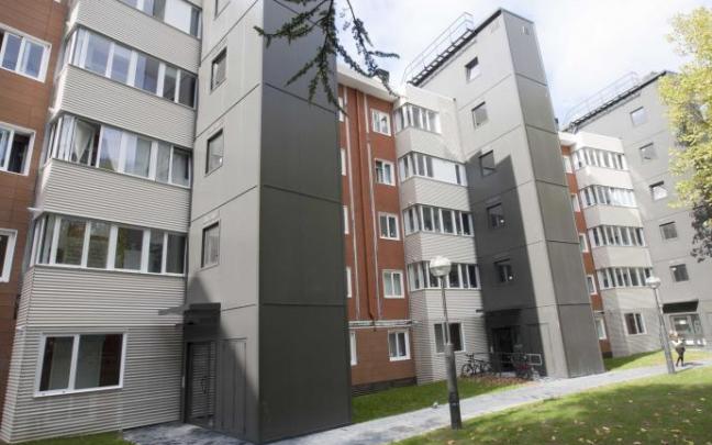 Vivienda rehabilitada en Vitoria para mejorar su eficiencia energética.
