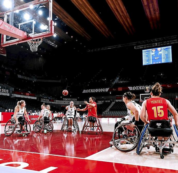 Cuartos de final entre la selección española y la alemana. Foto: Efe