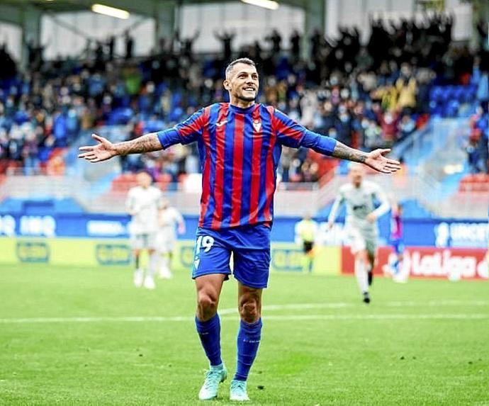 Stoichkov marcó el 3-1 definitivo par un Eibar que se asienta en puestos de 'play-off'. Foto: LaLiga