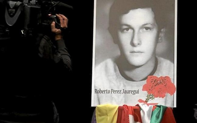 Imagen de Pérez Jauregui en un acto en su recuerdo. Foto: J.Colmenero