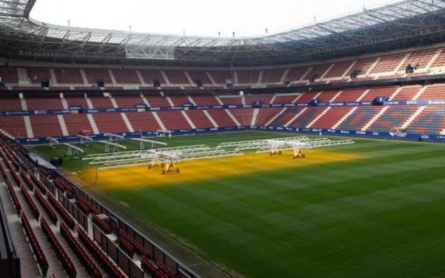 Vista general del remodelado estadio de El Sadar.