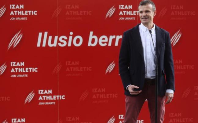 Jon Uriarte, en un acto de la campaña.