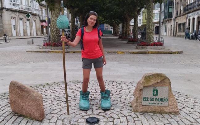 Elena Letelier en el Camino de Santiago