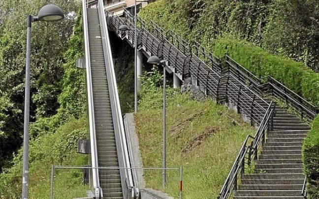 La escalera mecánica de Errotaburu que se sustituirá por un ascensor. La escalera mecánica de Errotaburu que se sustituirá por un ascensor.