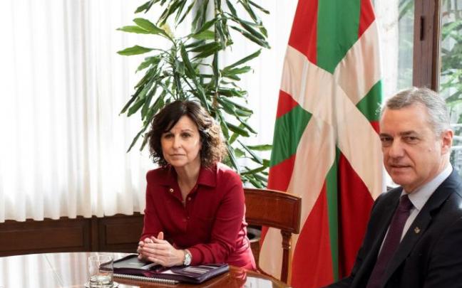 La secretaria de Acción Exterior, Marian Elorza, y el lehendakari Urkullu, en un encuentro anterior a la pandemia La secretaria de Acción Exterior, Marian Elorza, y el lehendakari Urkullu, en un encuentro anterior a la pandemia