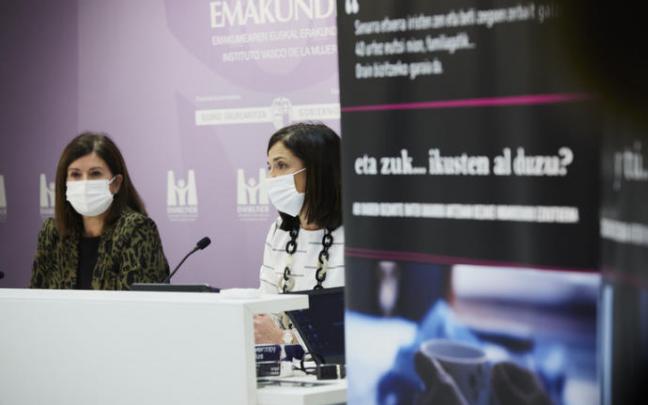 La directora de Emakunde, Izaskun Landaida, y la consejera de Igualdad, Justicia y Políticas Sociales, Beatriz Artolazábal La directora de Emakunde, Izaskun Landaida, y la consejera de Igualdad, Justicia y Políticas Sociales, Beatriz Artolazábal