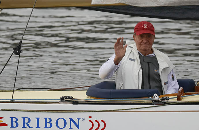 Juan Carlos I durante su visita a Sanxenxo el pasado fin de semana.