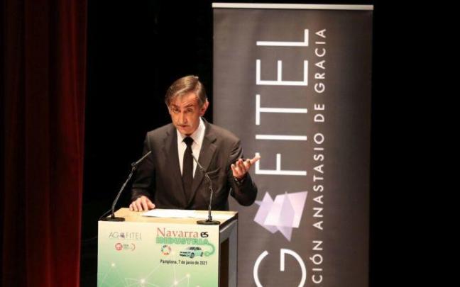 Emilio Sáenz, en su última intervención pública en Pamplona