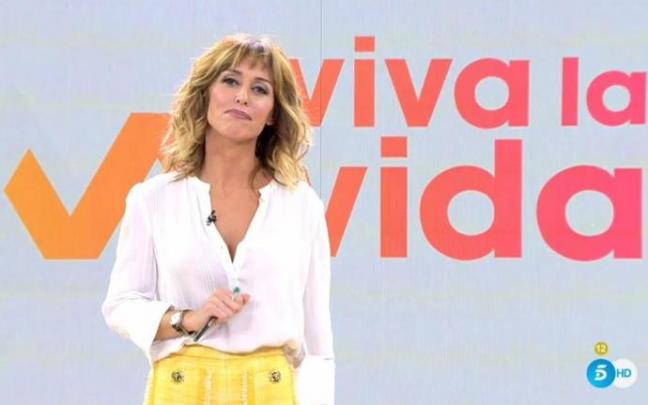 Emma García, en el plató de 'Viva la vida'. Emma García, en el plató de 'Viva la vida'.