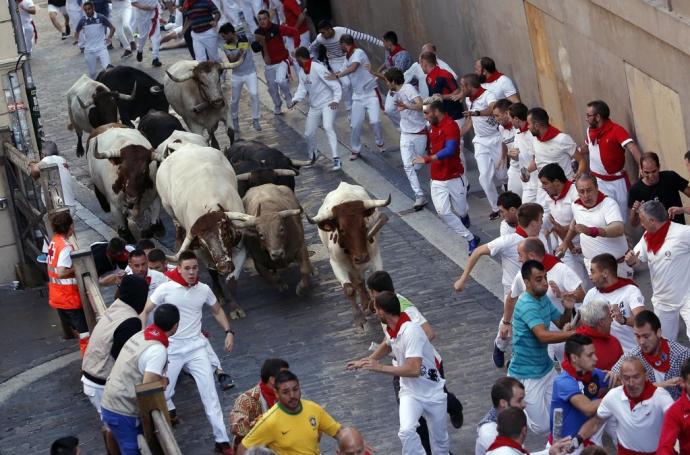 Encierro del día 12 de 2019 con toros de Núñez del Cuvillo en Santo Domingo.