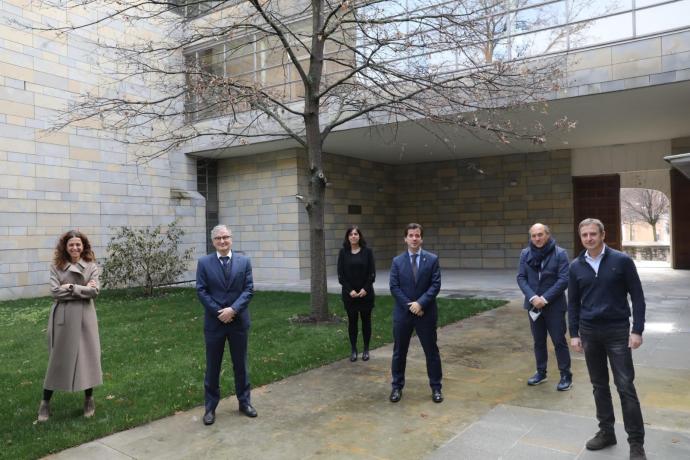 Participantes en la jornada organizada por el Gobierno foral sobre los consumos energéticos de la industria navarra.