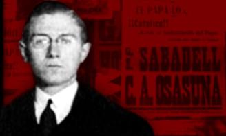 Fotomontaje con el rostro de Enrique Astiz Aranguren, directivo de Osasuna antes de la Guerra Civil y asesinado tras el golpe de 1936.