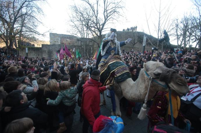 Entrada de los Reyes Magos a Pamplona, en enero de 2020.