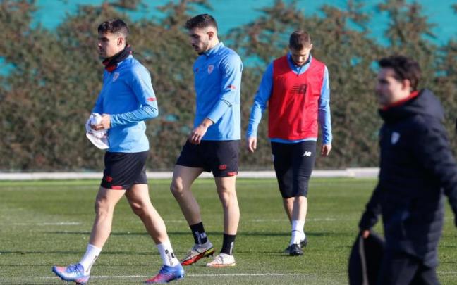 Un entrenamiento del Athletic en Lezama. Un entrenamiento del Athletic en Lezama.