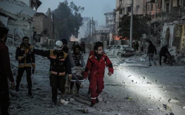 Imagen de archivo de Siria tras un ataque aéreo.