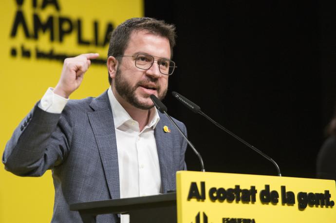 El candidato republicano a la Presidencia de la Generalitat, Pere Aragonès