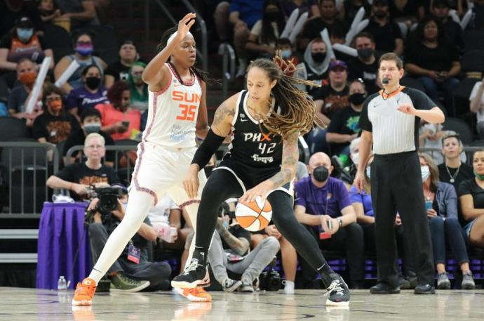 La jugadora de la NBA femenina (WNBA) Brittney Griner.